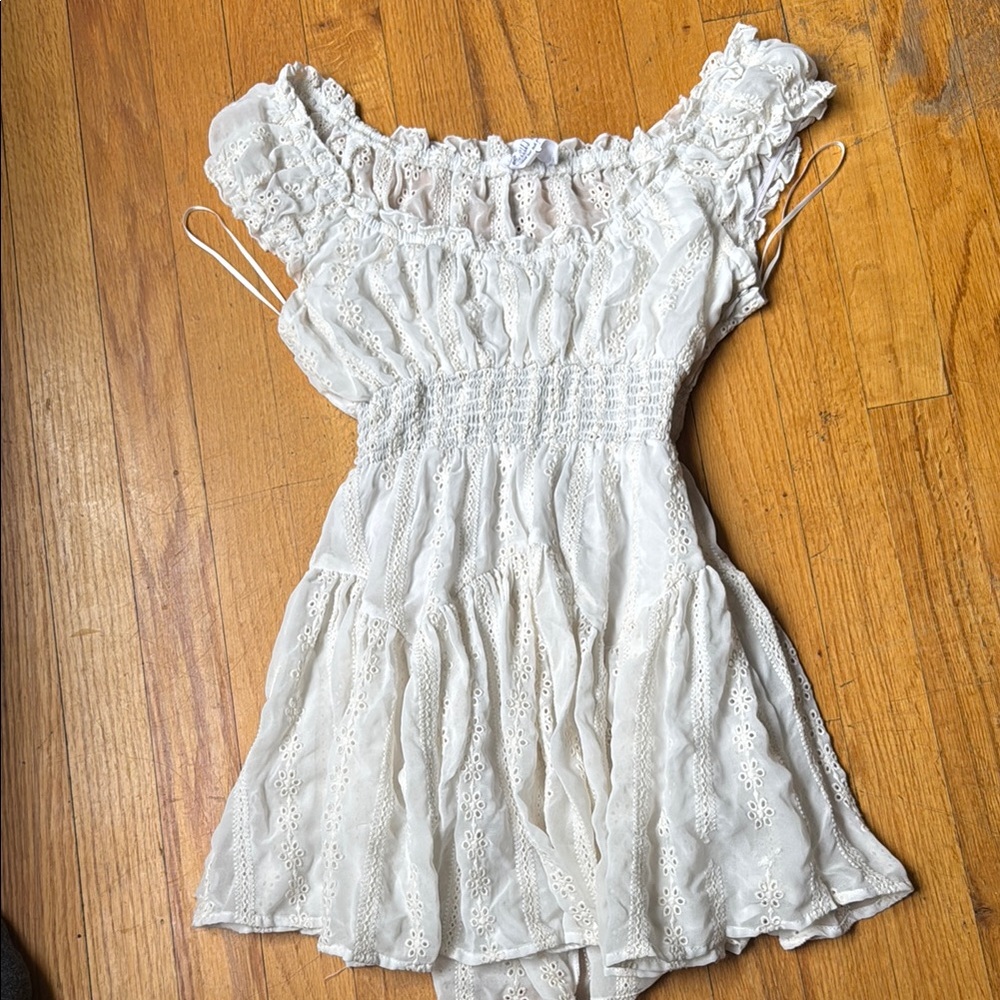 White Lace Mini Dress